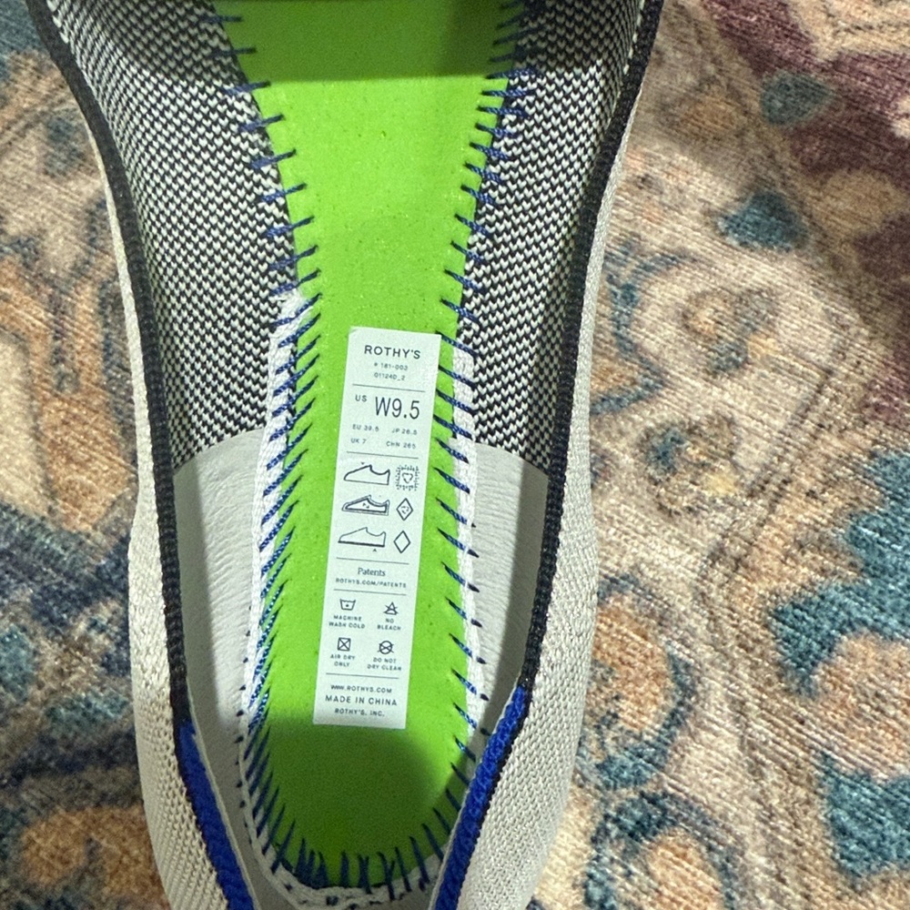 NEW • Rothy’s • The Ballet Flats Washable Diamond Metallic 9.5 Sparkly - Picture 6 of 6